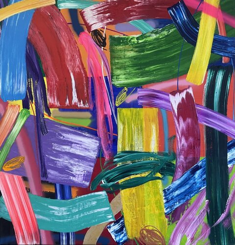 Living the Future in the Present Moment di Pablo Contrisciani, Pittura in vendita su Singulart