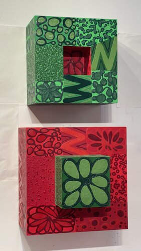 Ying -Yang -Red -Green di Pablo Contrisciani, Pittura in vendita su Singulart