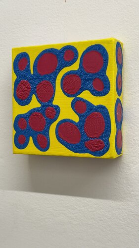 Ying - Yang - Yellow - Blue - Magenta van Pablo Contrisciani, Schilderij te koop op Singulart