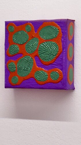 Small Ying - Yang - Purple - Orange - Green von Pablo Contrisciani, Malerei kaufen auf Singulart