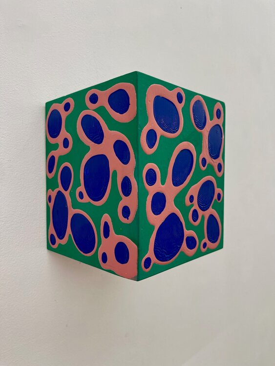 YING YANG Green, Pink & Dark Blue Pablo Contrisciani