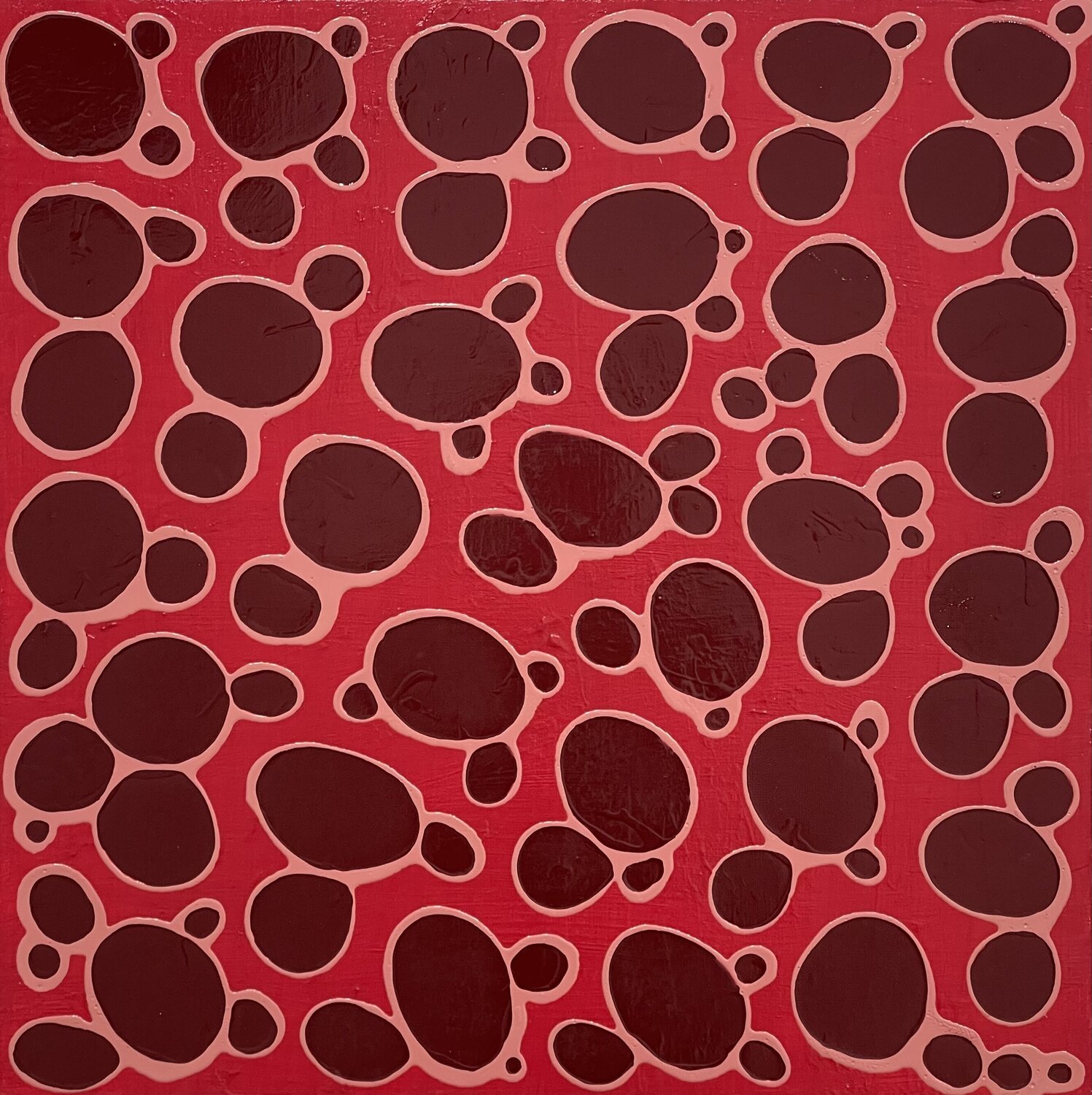 YING YANG: Red, Light Flesh Pink & Maroon Pablo Contrisciani