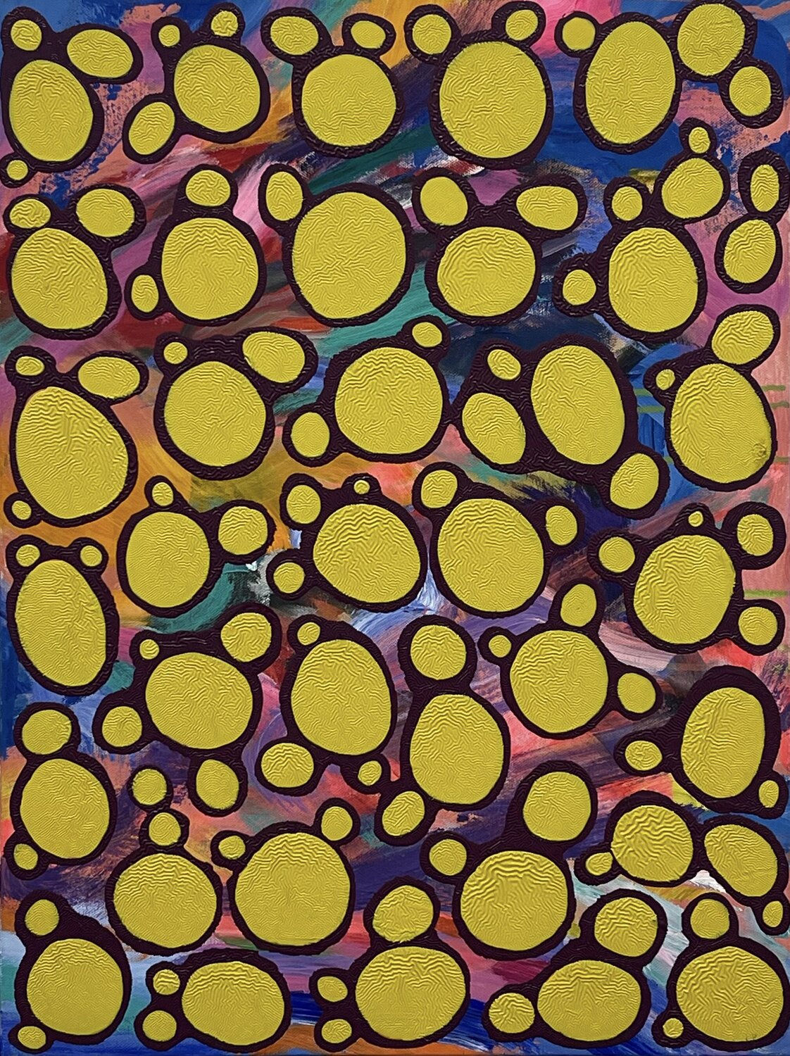 Ying Ying - Yang  -  Multicolor - Purple - Yellow Pablo Contrisciani