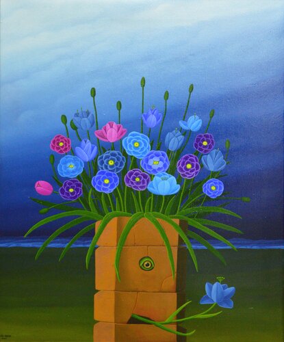 Die Aussenseiterblüte van Siegbert Hahn, Schilderij te koop op Singulart