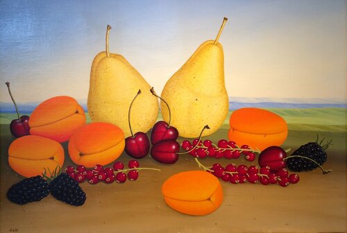 Obst-Stilleben [3] by Siegbert Hahn, 회화 for Sale on Singulart