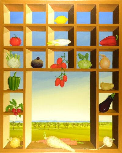 Ein Sommerweg (Gemüse) by Siegbert Hahn, 회화 for Sale on Singulart
