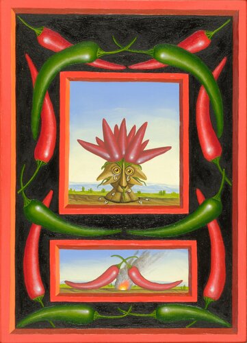 Der Chili-Geist by Siegbert Hahn, 회화 for Sale on Singulart