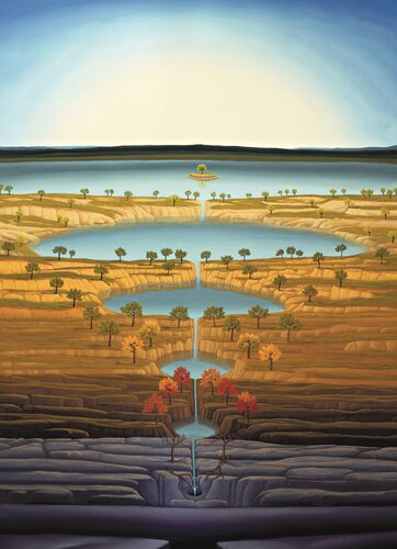 Landschaft, wie ein Leben by Siegbert Hahn, Painting for Sale on Singulart