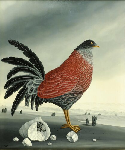 Vogel mit Steinen di Siegbert Hahn, Pittura in vendita su Singulart