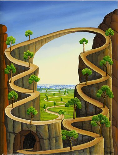 Ende des Weges di Siegbert Hahn, Pittura in vendita su Singulart