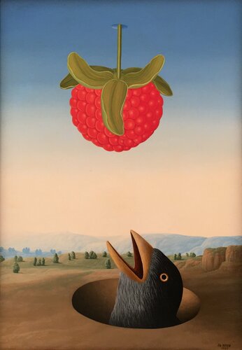 Die rote Frucht von Siegbert Hahn, Malerei kaufen auf Singulart