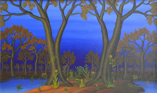 Junge Pflanzen by Siegbert Hahn, Painting for Sale on Singulart