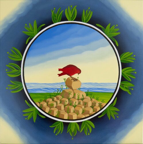 Staunen vor der Knospe by Siegbert Hahn, Painting for Sale on Singulart