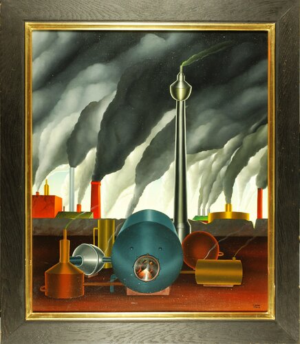 Rauchzeichen par Siegbert Hahn, Peinture en vente sur Singulart