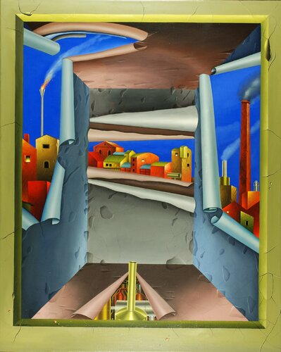 Bedrängter Raum di Siegbert Hahn, Pittura in vendita su Singulart