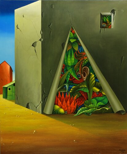 Das graue Haus by Siegbert Hahn, Painting for Sale on Singulart