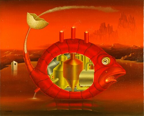 Fischfabrik di Siegbert Hahn, Pittura in vendita su Singulart