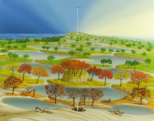 Ein Kreislauf der Zeit van Siegbert Hahn, Schilderij te koop op Singulart