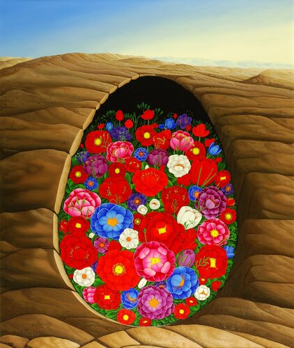 Blühen im Verborgenen von Siegbert Hahn, Malerei kaufen auf Singulart