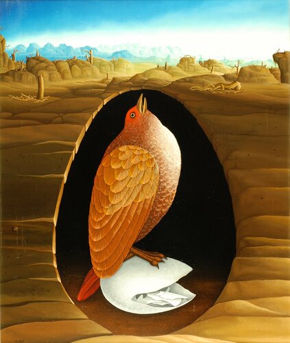 Der klagende Vogel di Siegbert Hahn, Pittura in vendita su Singulart