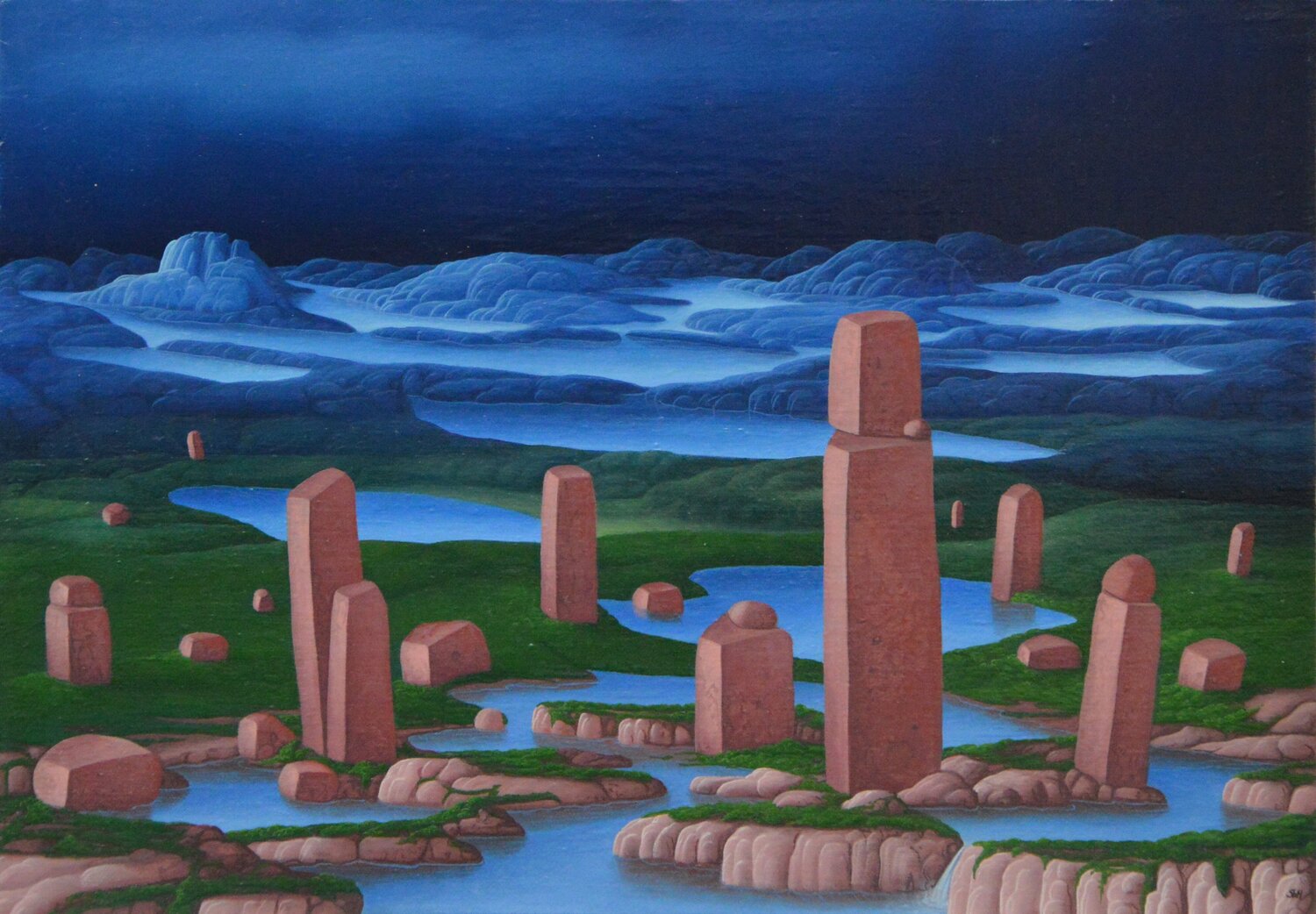 Stelen Landschaft [2] Siegbert Hahn