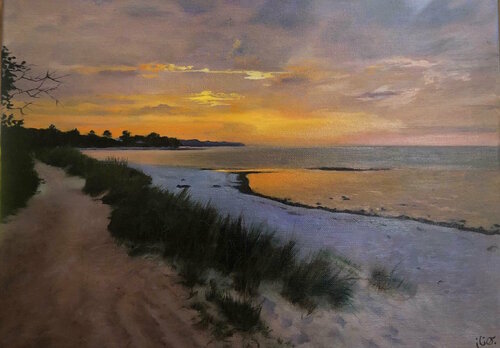 Hornbæk 2.  A Study by Behnaz Larsen, 회화 for Sale on Singulart