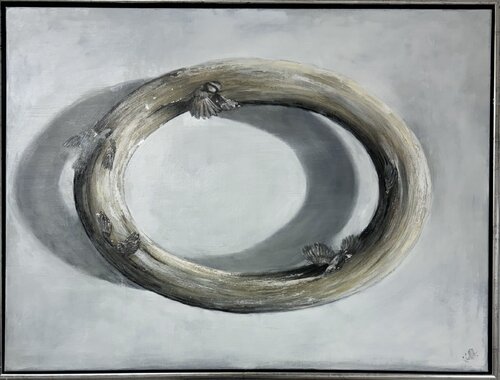 Flock by Behnaz Larsen, 油畫 for Sale on Singulart