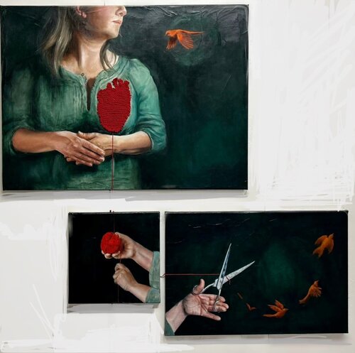 Heart 2 van Behnaz Larsen, Schilderij te koop op Singulart