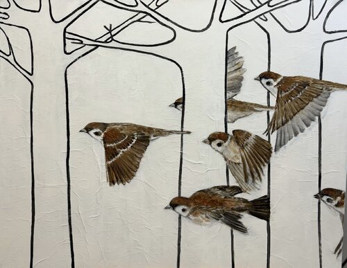 Migration by Behnaz Larsen, Painting for Sale on Singulart