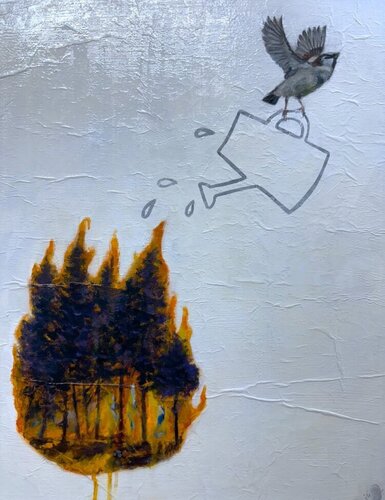 Inferno by Behnaz Larsen, 油畫 for Sale on Singulart