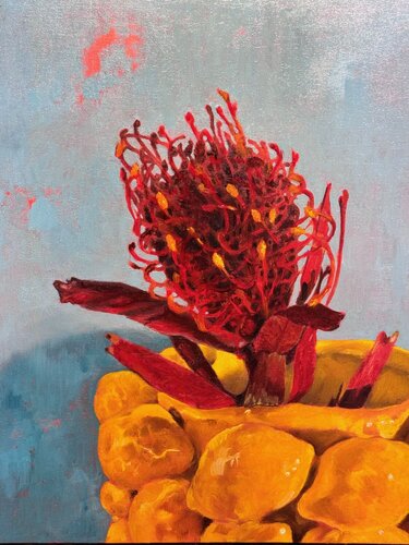 Lemon Vase by Behnaz Larsen, 油畫 for Sale on Singulart