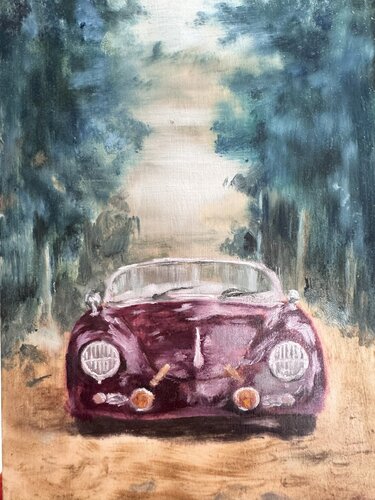 Porsche, Red van Behnaz Larsen, Schilderij te koop op Singulart