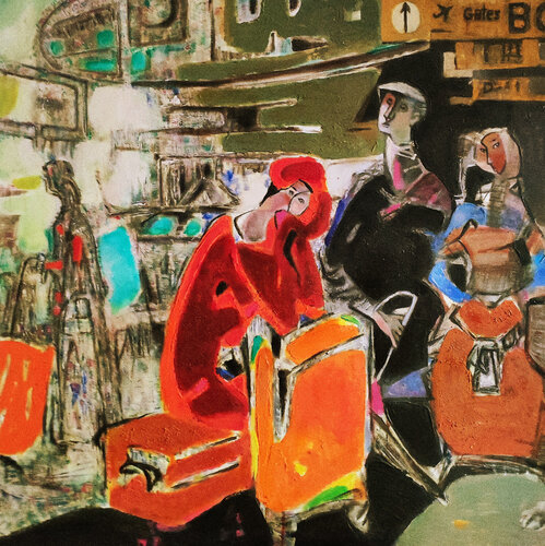 On suitcases van Galya Didur, Schilderij te koop op Singulart