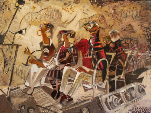 Train to Rouffignac von Galya Didur, Malerei kaufen auf Singulart