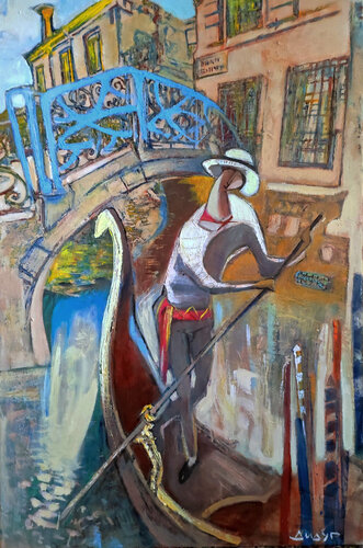 Ponte Giustinian. Venezia van Galya Didur, Schilderij te koop op Singulart