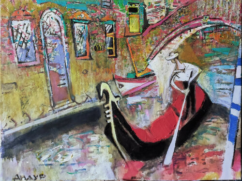 Sunny day in Venice von Galya Didur, Malerei kaufen auf Singulart