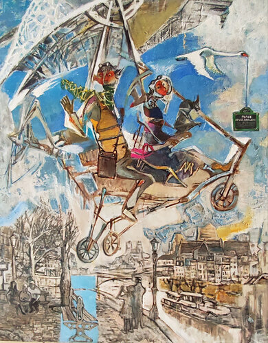 Place Louis Aragon von Galya Didur, Malerei kaufen auf Singulart