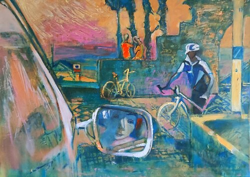 Ajami Beach2 di Galya Didur, Pittura in vendita su Singulart