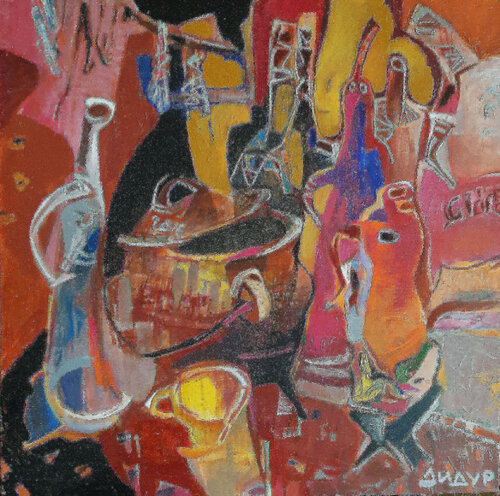 Still life with cauldron by Galya Didur, Painting for Sale on Singulart