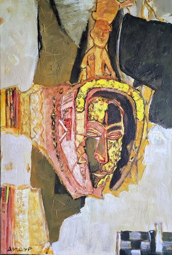 AFRICAN MASK   1 by Galya Didur, Painting for Sale on Singulart