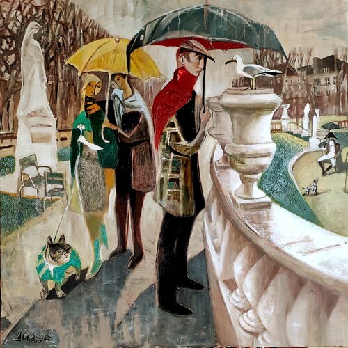 Luxembourg Gardens. February von Galya Didur, Malerei kaufen auf Singulart
