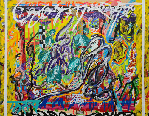 Vyāsa's dictation of the Mahabharata van Maximilian Davis, Schilderij te koop op Singulart