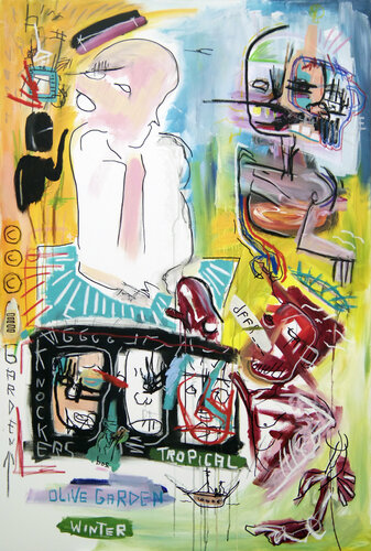 Last tropical supper by Maximilian Davis, Painting for Sale on Singulart