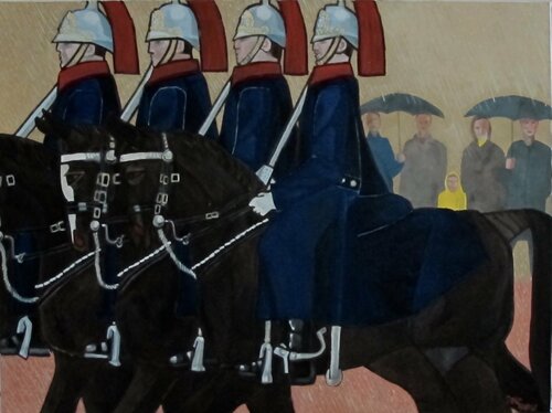 Guards (Blues and Royals) van Sinclair Webster, Schilderij te koop op Singulart