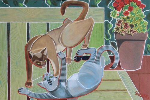 Cats at play Sinclair Webster