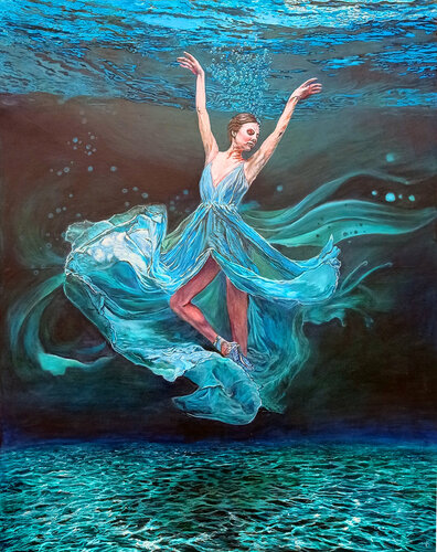 La danza sotto acqua. van Viktoriya Filipchenko, Schilderij te koop op Singulart