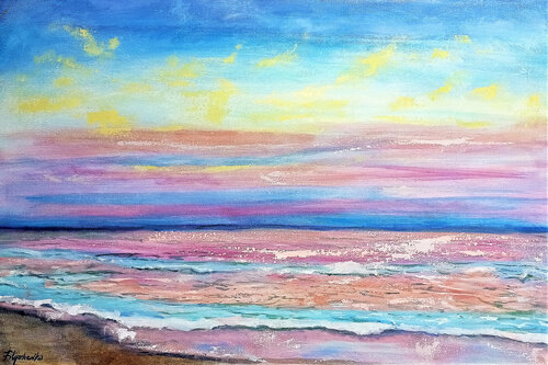 Oceano Rosa. par Viktoriya Filipchenko, Peinture en vente sur Singulart