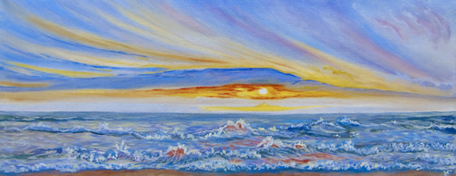 Silver Sunrise Miami Beach Seascape. Viktoriya Filipchenko