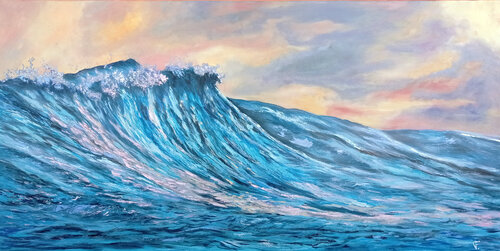 Onde del mare al tramonto. von Viktoriya Filipchenko, Malerei kaufen auf Singulart