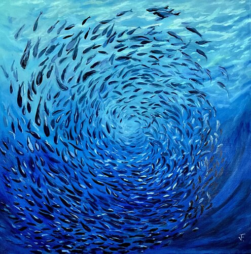 Il cerchio dei Pesci. van Viktoriya Filipchenko, Schilderij te koop op Singulart